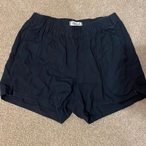 Madewell relaxed high waist black shorts with pockets